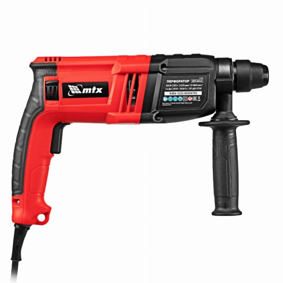 Перфоратор электрический MTX MRH-600-22, SDS-Plus, 600 Вт, 2,2 Дж, 3+1 режима 26682 Перфоратор электрический MTX MRH-600-22, SDS-Plus, 600 Вт, 2,2 Дж, 3+1 режима 26682
