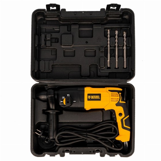 Перфоратор электрический RH-750-24, SDS-plus, 750 Вт, 2.5 Дж, 3 режима Denzel 26605 Перфоратор электрический RH-750-24, SDS-plus, 750 Вт, 2.5 Дж, 3 режима Denzel 26605