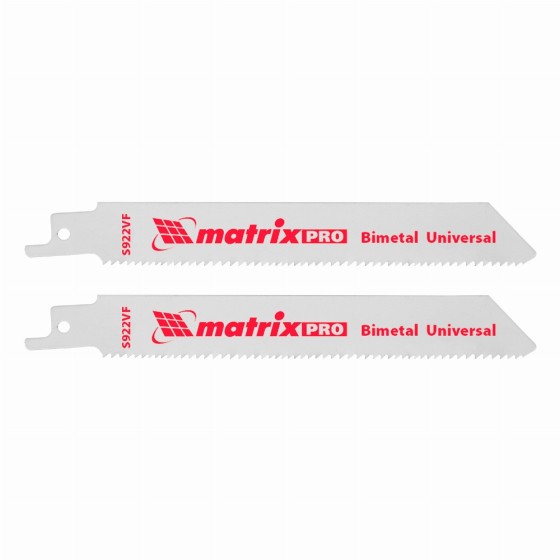 Полотна универсальные для сабельной пилы S922VF, 125/1.8-2.5 мм, Bimetal, 2 шт, Pro Matrix 782001
