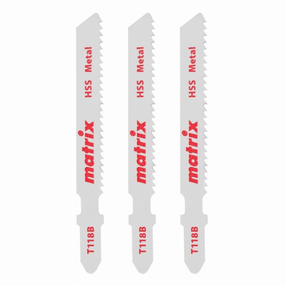 Полотна для электролобзика  по металлу, 3 шт, T118B, 50 x 2 мм, HSS Matrix 78229