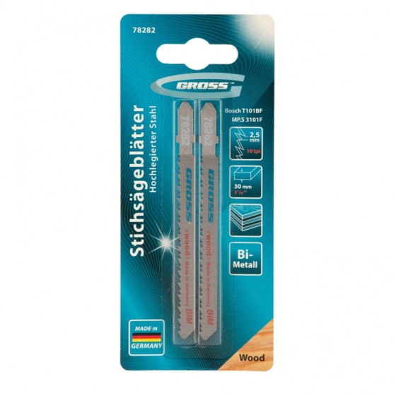 Полотна для электролобзика Profi, 2 шт, ( 3101F-T101BF ) Gross 78282 Полотна для электролобзика Profi, 2 шт, ( 3101F-T101BF ) Gross 78282
