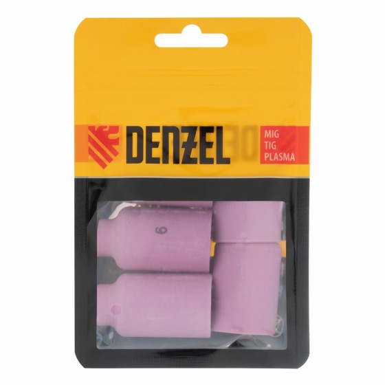 Набор керамических сопел для газовой линзы № 5, 6, 7, 8, 10 Denzel 93659 Набор керамических сопел для газовой линзы № 5, 6, 7, 8, 10 Denzel 93659