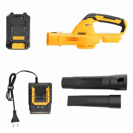 Воздуходувка аккумуляторная, AB-500, 60 м/с, 500 м3/ч, Li-Ion, 20 В Denzel 59608 Воздуходувка аккумуляторная, AB-500, 60 м/с, 500 м3/ч, Li-Ion, 20 В Denzel 59608