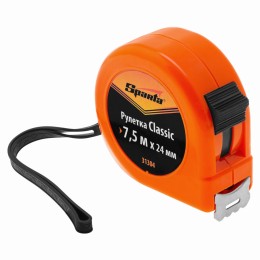 Рулетка Classic,7,5 м х 24 мм,пластиковый корпус Sparta 31304