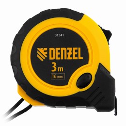 Рулетка 3м х 16мм, двухкомп. корпус, кнопка-пауза Denzel 31541 Рулетка 3м х 16мм, двухкомп. корпус, кнопка-пауза Denzel 31541