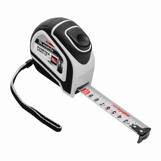 Рулетка Autostop,8 м х 25 мм,двухкомпонентный корпус,автоматическая фиксация,Pro Matrix 32553 Рулетка Autostop,8 м х 25 мм,двухкомпонентный корпус,автоматическая фиксация,Pro Matrix 32553