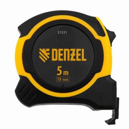 Рулетка 5м х 19мм, двухкомп. корпус, магнитный обрезиненный зацеп Denzel 31531 Рулетка 5м х 19мм, двухкомп. корпус, магнитный обрезиненный зацеп Denzel 31531