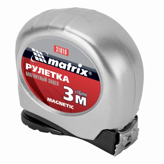 Рулетка Magnetic,3 м х 16 мм,магнитный зацеп Matrix 31010 Рулетка Magnetic,3 м х 16 мм,магнитный зацеп Matrix 31010