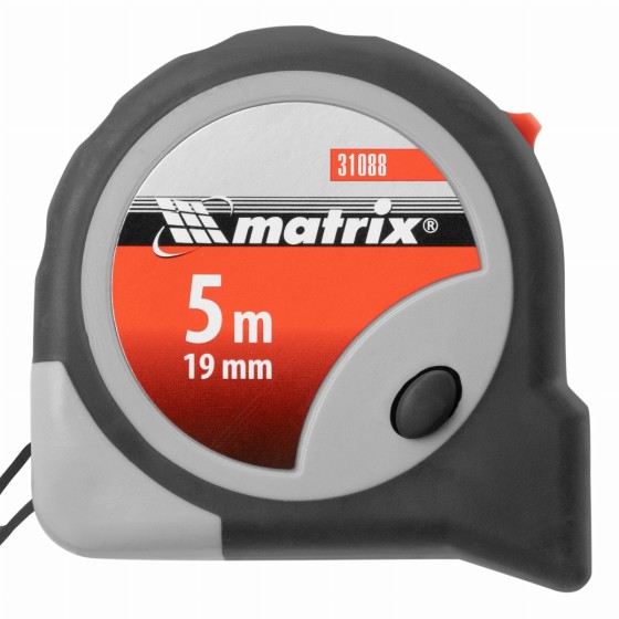 Рулетка Continuous fixation,5 м х 19 мм,двухкомпонентный корпус,плавная фиксация Matrix 31088 Рулетка Continuous fixation,5 м х 19 мм,двухкомпонентный корпус,плавная фиксация Matrix 31088