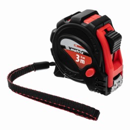 Рулетка Status Magnet 3 fixations,3 м х 16 мм,обрезиненный корпус,зацеп с магнитом Matrix 31004