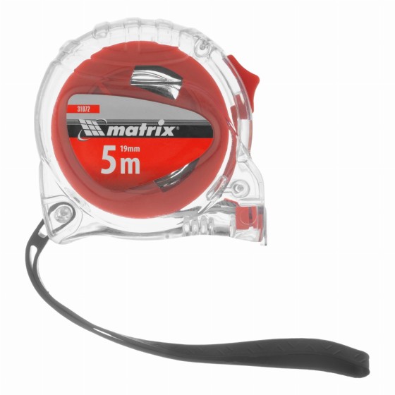 Рулетка Crystal,5 м х 19 мм,корпус из поликарбоната Matrix 31072 Рулетка Crystal,5 м х 19 мм,корпус из поликарбоната Matrix 31072