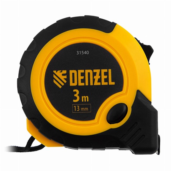 Рулетка 3м х 13мм, двухкомп. корпус, кнопка-пауза Denzel 31540 Рулетка 3м х 13мм, двухкомп. корпус, кнопка-пауза Denzel 31540