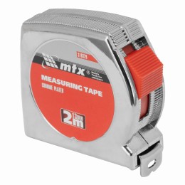 Рулетка Chrom, 2 м x 13 мм, хромированный корпус MTX 310329