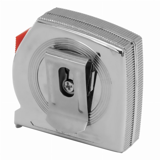 Рулетка Chrom,2 м x 13 мм,хромированный корпус Matrix 31032