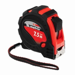 Рулетка Status Magnet 3 fixations,7,5 м х 25 мм,обрезиненный корпус,зацеп с магнитом Matrix 31006