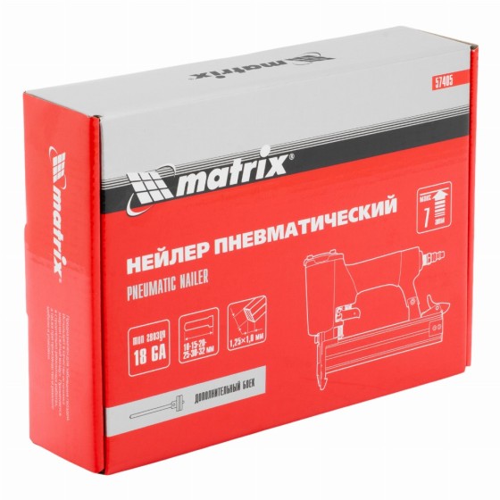 Нейлер пневматический для гвоздей от 10 до 32 мм Matrix 57405
