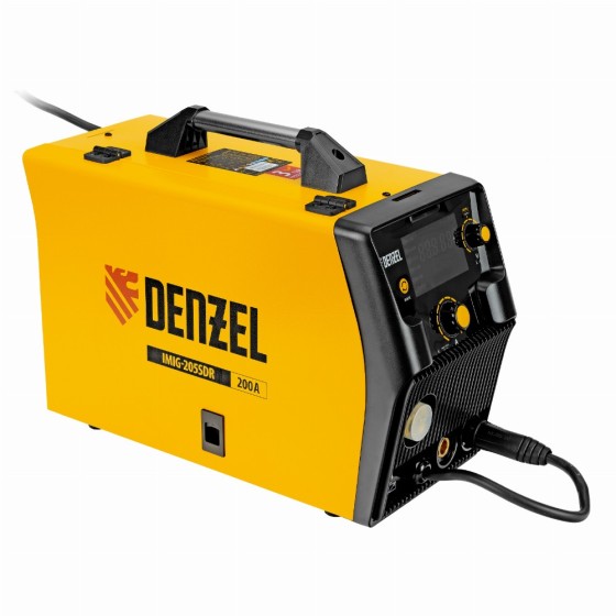 Аппарат инвертор. полуавтомат. cварки IMIG-205SDR, 200 А, ПВ 60%, катушка 5 кг Denzel 94364 Аппарат инвертор. полуавтомат. cварки IMIG-205SDR, 200 А, ПВ 60%, катушка 5 кг Denzel 94364