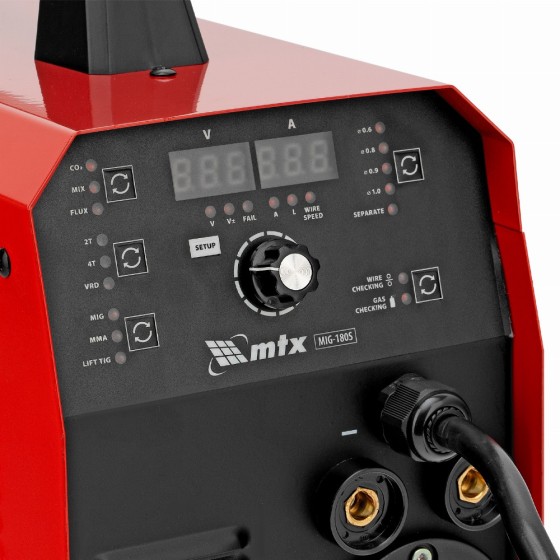 Аппарат инвертор. полуавтомат. cварки MIG-180S, 180A, ПВ 60%, катушка 5 кг MTX 94302