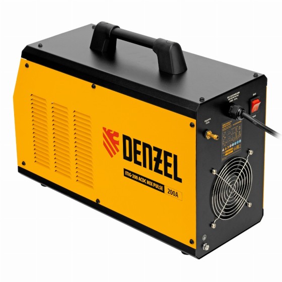 Аппарат инвертор. аргонодуговой сварки ITIG-200 ACDC Mix Pulse, 200 А, ПВ 60% Denzel 94319