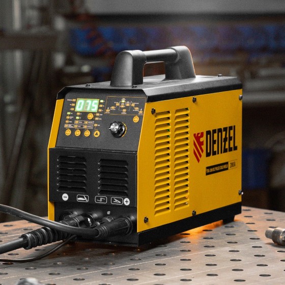 Аппарат инвертор. аргонодуговой сварки ITIG-200 DС Pulse Cold Weld, 200 А, ПВ 60% Denzel 94329