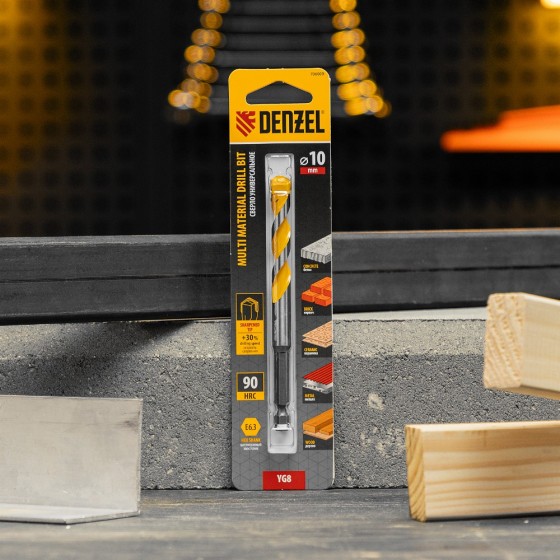 Сверло универсальное, Multi cut, 10 мм Denzel 706009