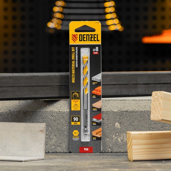 Сверло универсальное, Multi cut, 8 мм Denzel 706008 Сверло универсальное, Multi cut, 8 мм Denzel 706008