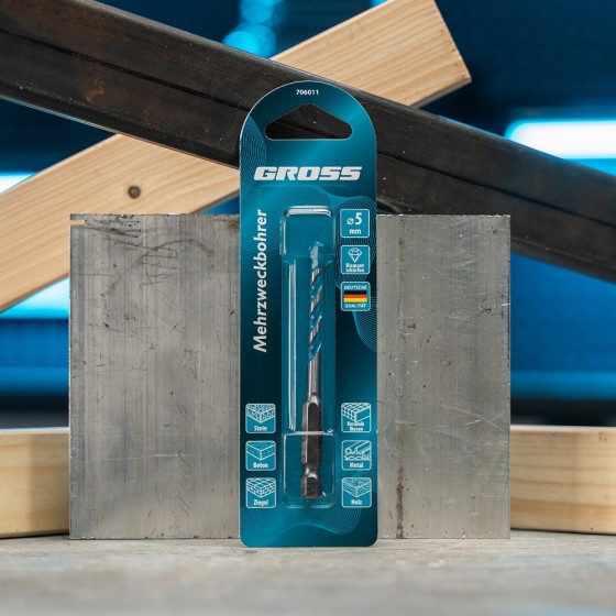 Сверло универсальное, Multipurpose PRO, 6-гр. хвостовик, 5мм Gross 706011 Сверло универсальное, Multipurpose PRO, 6-гр. хвостовик, 5мм Gross 706011