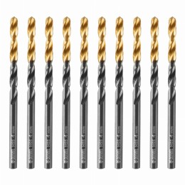 Сверло по металлу, 4 мм, HSS-Tin, Golden Tip, 10 шт. Denzel 717209