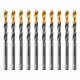 Сверло по металлу, 6 мм, HSS-Tin, Golden Tip, 10 шт. Denzel 717215