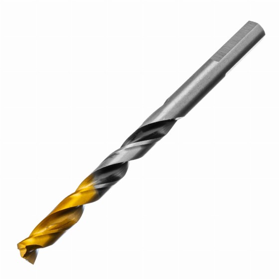 Сверло спиральное по металлу 7,5 x 109мм, Р6М5, Golden Tip, многогранная заточка Denzel 718281 Сверло спиральное по металлу 7,5 x 109мм, Р6М5, Golden Tip, многогранная заточка Denzel 718281