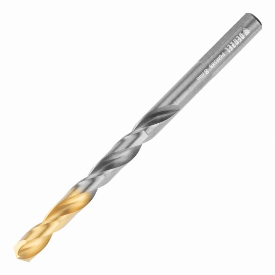 Набор сверл по металлу, 2-8мм, Р6М5К8-TiN, Golden Tip, 6 шт Denzel 723004
