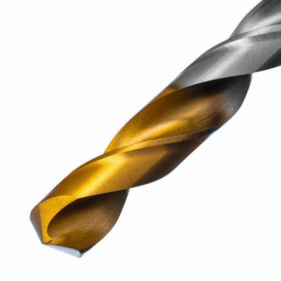 Сверло спиральное по металлу 12 x 151 мм, Р6М5, Golden Tip Denzel 718244 Сверло спиральное по металлу 12 x 151 мм, Р6М5, Golden Tip Denzel 718244
