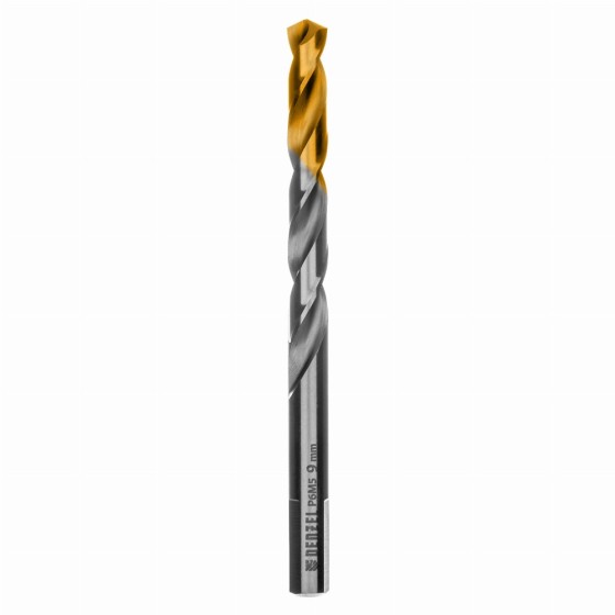 Сверло спиральное по металлу 9 x 125 мм, Р6М5, Golden Tip  Denzel 718241