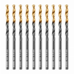 Сверло по металлу, 3,8 мм, HSS-Tin, Golden Tip, 10 шт. Denzel 717208