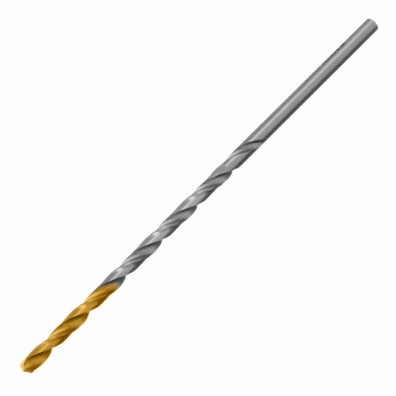 Сверло спиральное по металлу 3 х 100 мм, Р6М5, Golden Tip, удлиненное, 2шт. Denzel 718247 Сверло спиральное по металлу 3 х 100 мм, Р6М5, Golden Tip, удлиненное, 2шт. Denzel 718247