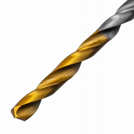 Сверло спиральное по металлу 3,5 x 70 мм, Р6М5, Golden Tip , 2шт. Denzel 718227 Сверло спиральное по металлу 3,5 x 70 мм, Р6М5, Golden Tip , 2шт. Denzel 718227