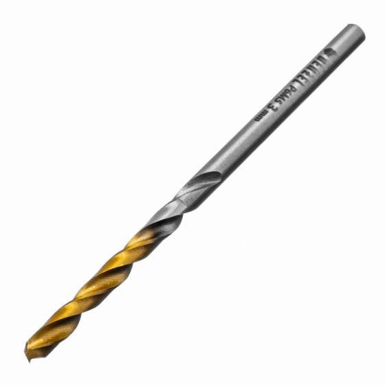 Сверло спиральное по металлу 3 x 60 мм, Р6М5, Golden Tip , 2шт. Denzel 718225 Сверло спиральное по металлу 3 x 60 мм, Р6М5, Golden Tip , 2шт. Denzel 718225