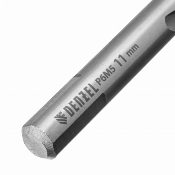Сверло спиральное по металлу 11 x 142 мм, Р6М5, Golden Tip Denzel 718243 Сверло спиральное по металлу 11 x 142 мм, Р6М5, Golden Tip Denzel 718243