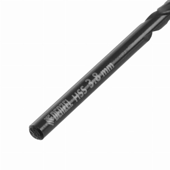 Сверло по металлу, 3,8 мм, HSS-Tin, Golden Tip, 10 шт. Denzel 717208 Сверло по металлу, 3,8 мм, HSS-Tin, Golden Tip, 10 шт. Denzel 717208
