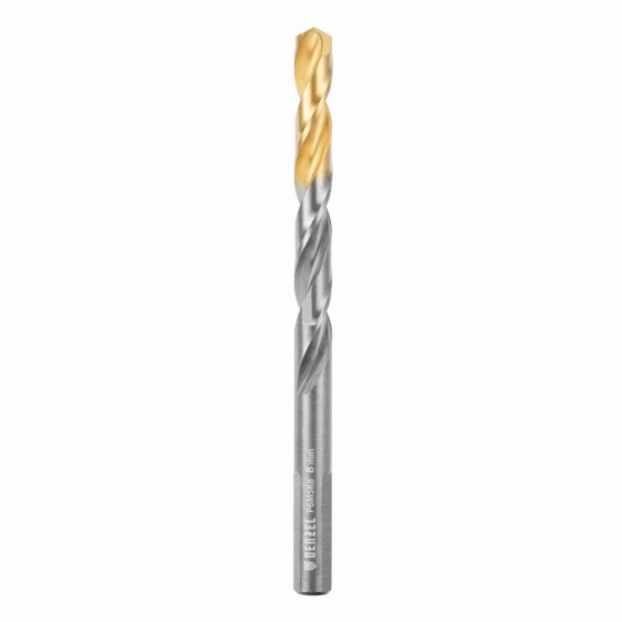 Набор сверл по металлу, 2-8мм, Р6М5К8-TiN, Golden Tip, 6 шт Denzel 723004