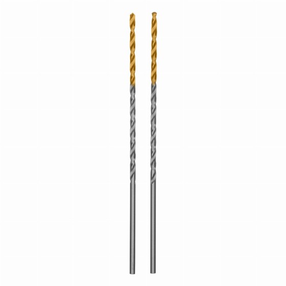 Сверло спиральное по металлу 2 х 86 мм Р6М5, Golden Tip, удлиненное, 2шт. Denzel 718245 Сверло спиральное по металлу 2 х 86 мм Р6М5, Golden Tip, удлиненное, 2шт. Denzel 718245