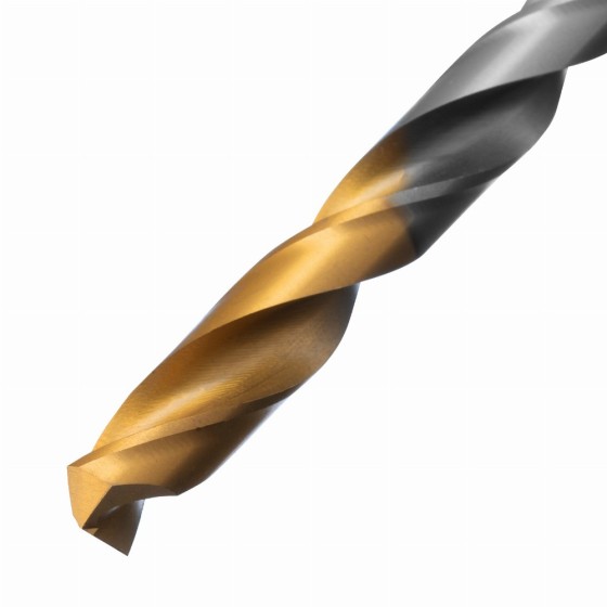 Сверло спиральное по металлу 8 х 165 мм, Р6М5, Golden Tip, удлиненное Denzel 718260