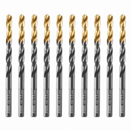 Сверло по металлу, 5,5 мм, HSS-Tin, Golden Tip, 10 шт. Denzel 717214