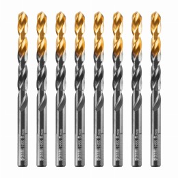Сверло по металлу, 8 мм, HSS-Tin, Golden Tip, 8 шт. Denzel 717219