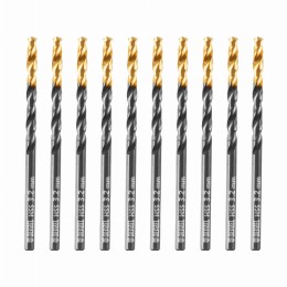 Сверло по металлу, 3,2 мм, HSS-Tin, Golden Tip, 10 шт. Denzel 717206