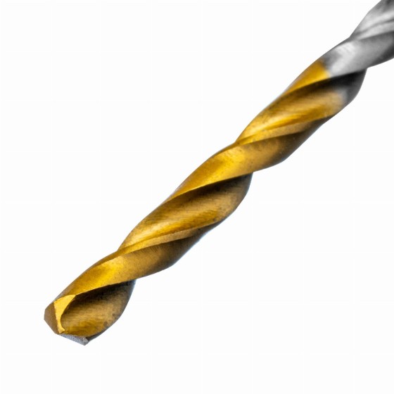 Сверло спиральное по металлу 3 x 60 мм, Р6М5, Golden Tip , 2шт. Denzel 718225 Сверло спиральное по металлу 3 x 60 мм, Р6М5, Golden Tip , 2шт. Denzel 718225