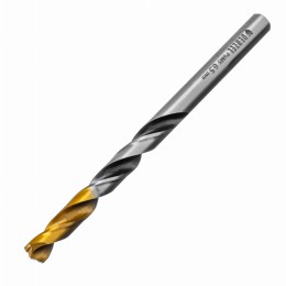 Сверло спиральное по металлу 6,5 x 93мм, Р6М5, Golden Tip, многогранная заточка Denzel 718279