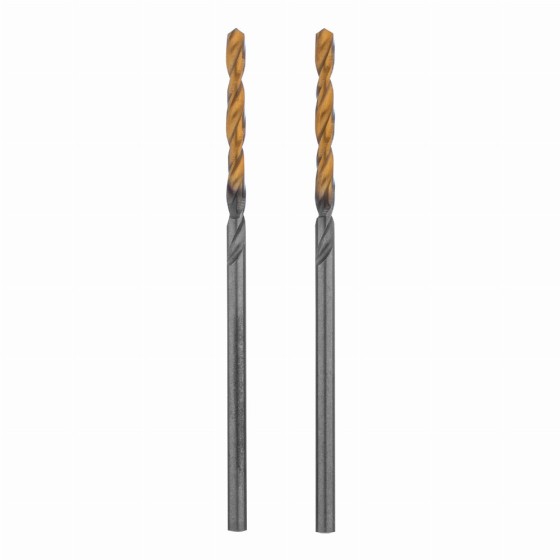 Сверло спиральное по металлу 2 x 49 мм, Р6М5, Golden Tip , 2шт. Denzel 718223 Сверло спиральное по металлу 2 x 49 мм, Р6М5, Golden Tip , 2шт. Denzel 718223
