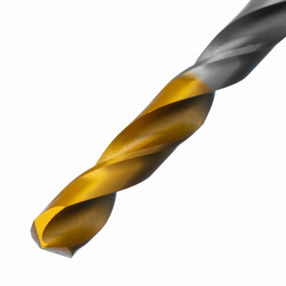 Сверло спиральное по металлу 6,5 x 100 мм, Р6М5, Golden Tip Denzel 718236 Сверло спиральное по металлу 6,5 x 100 мм, Р6М5, Golden Tip Denzel 718236