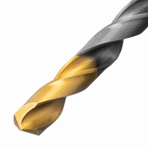 Набор сверл по металлу, 1-10 мм, Р6М5-TiN, Golden Tip, 10 шт Denzel 723001